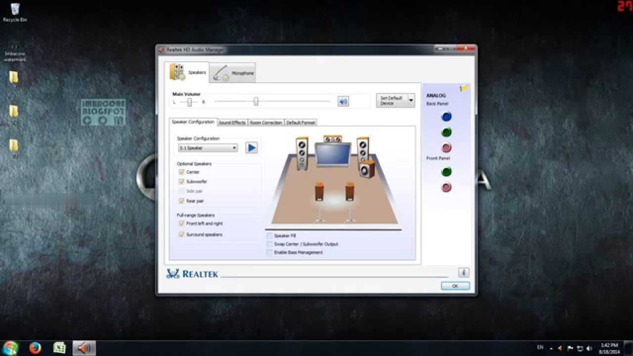 realtek hd audio manager two headsets